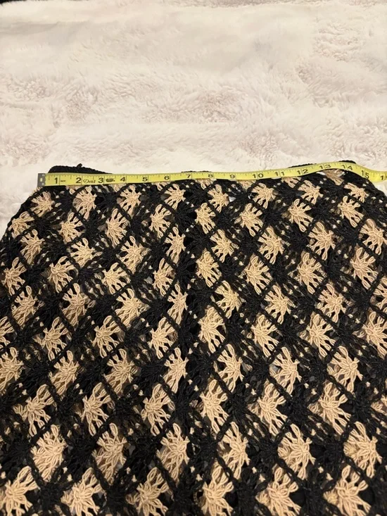 H&M Edition Crochet Look Skirt in Black Light Beige. NWT. S&M Available - Picture 9 of 10